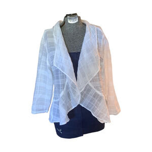 Women's Cut Loose White crinkle Jacket Size S